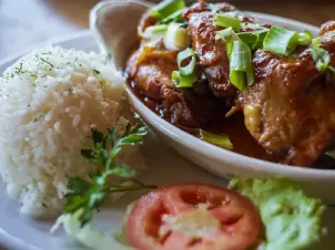 Filipino Chicken Adobo Serving